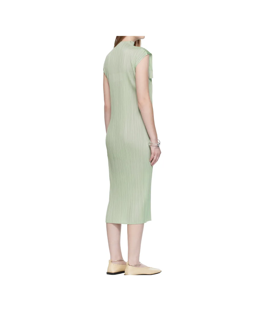 Pleated Sleeveless Dress