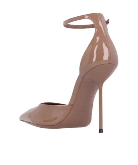 105Mm Lidia Ankle-Strap Patent-Leather Pumps