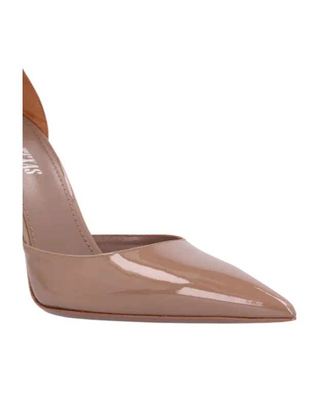 105Mm Lidia Ankle-Strap Patent-Leather Pumps