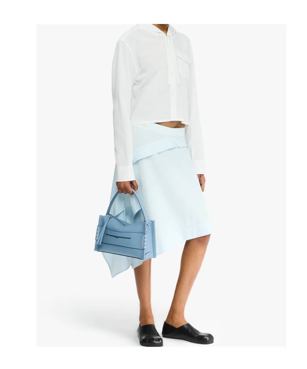 Cropped Hooded Shirt