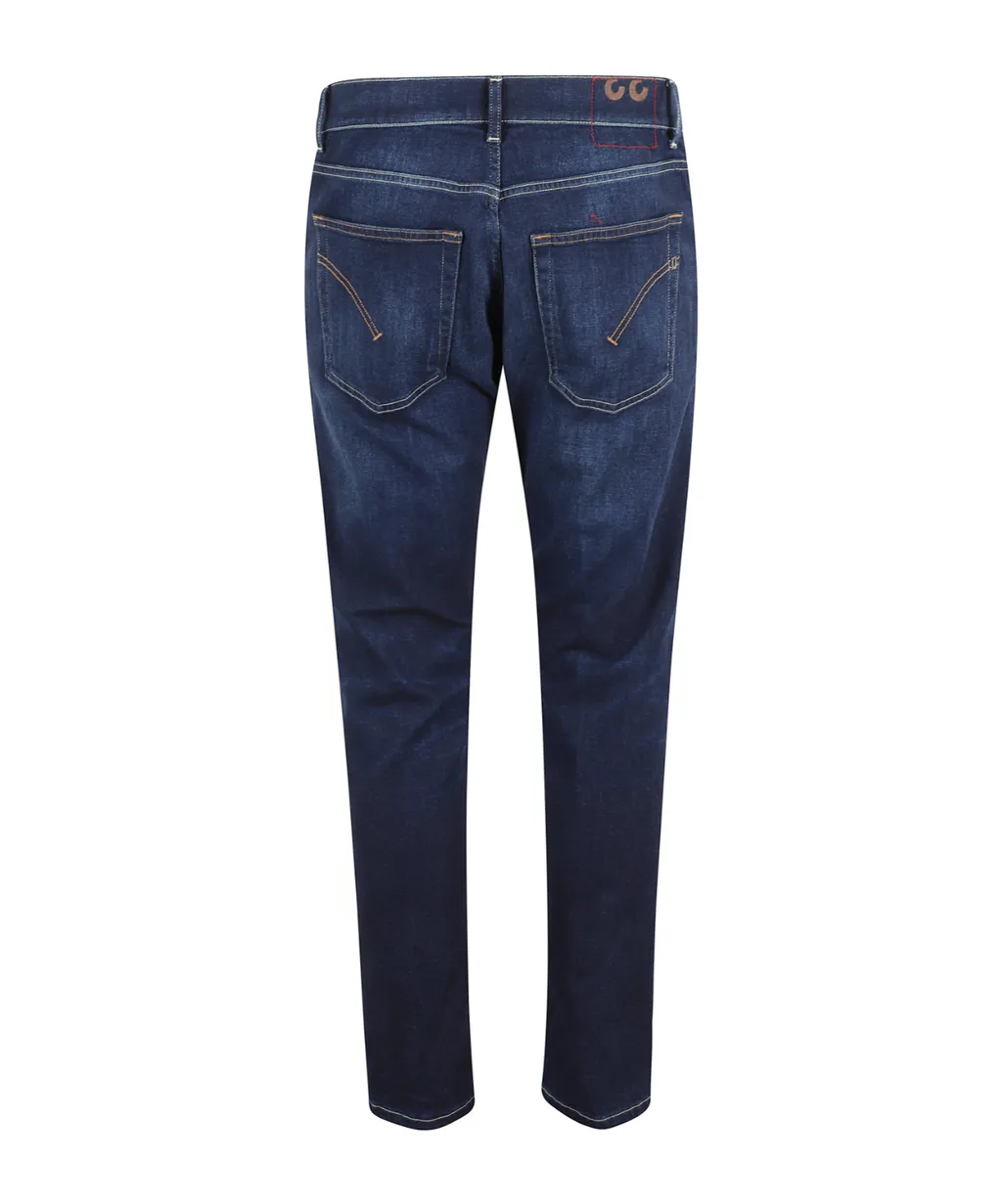 Faded-Wash Cotton Jeans