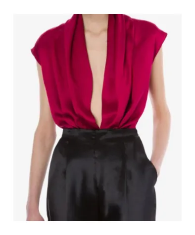Satin Wrap Top
