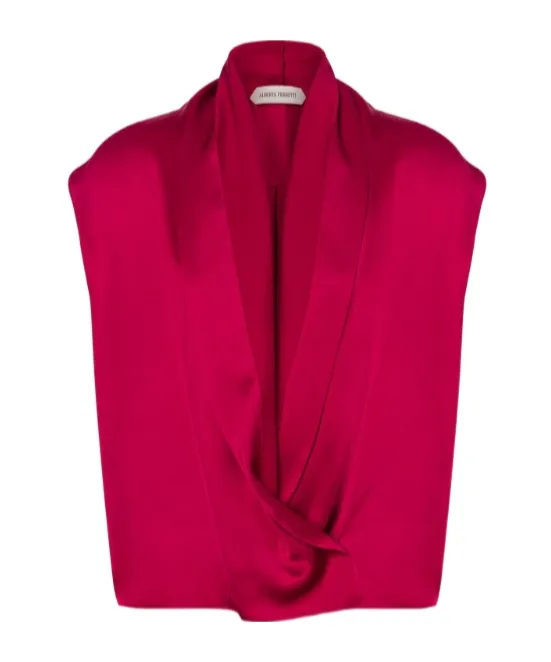 Satin Wrap Top