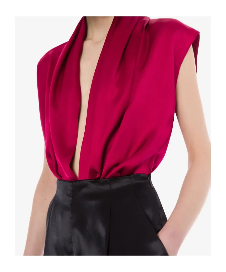 Satin Wrap Top