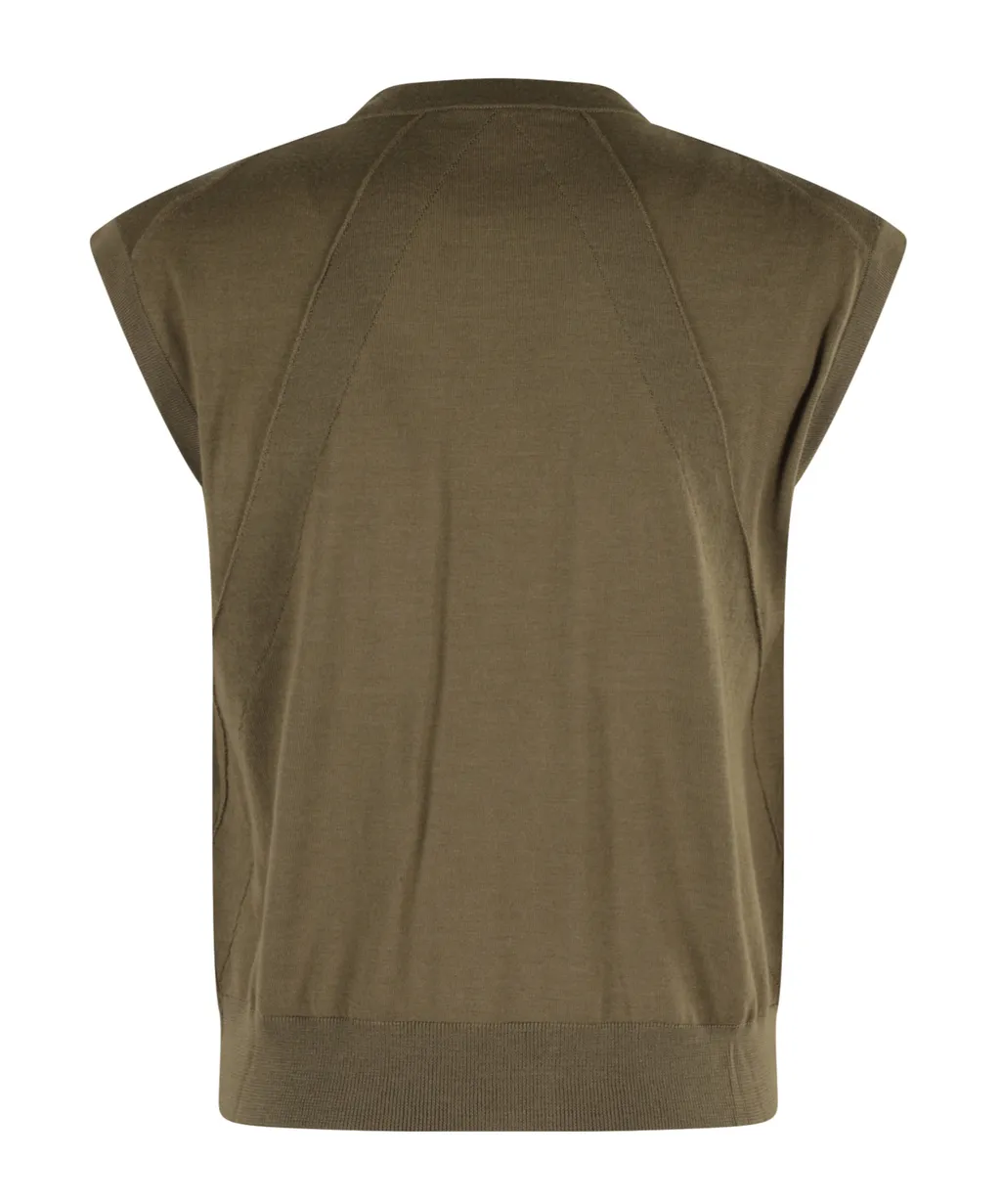 Button Sleeveless Vest