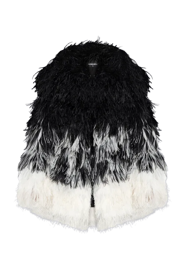 Feather-Trimmed Jacket