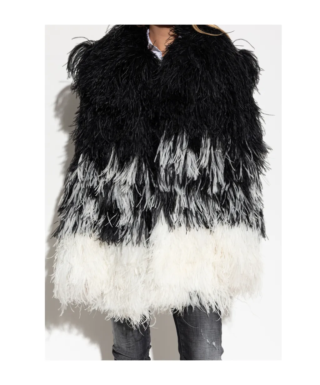Feather-Trimmed Jacket