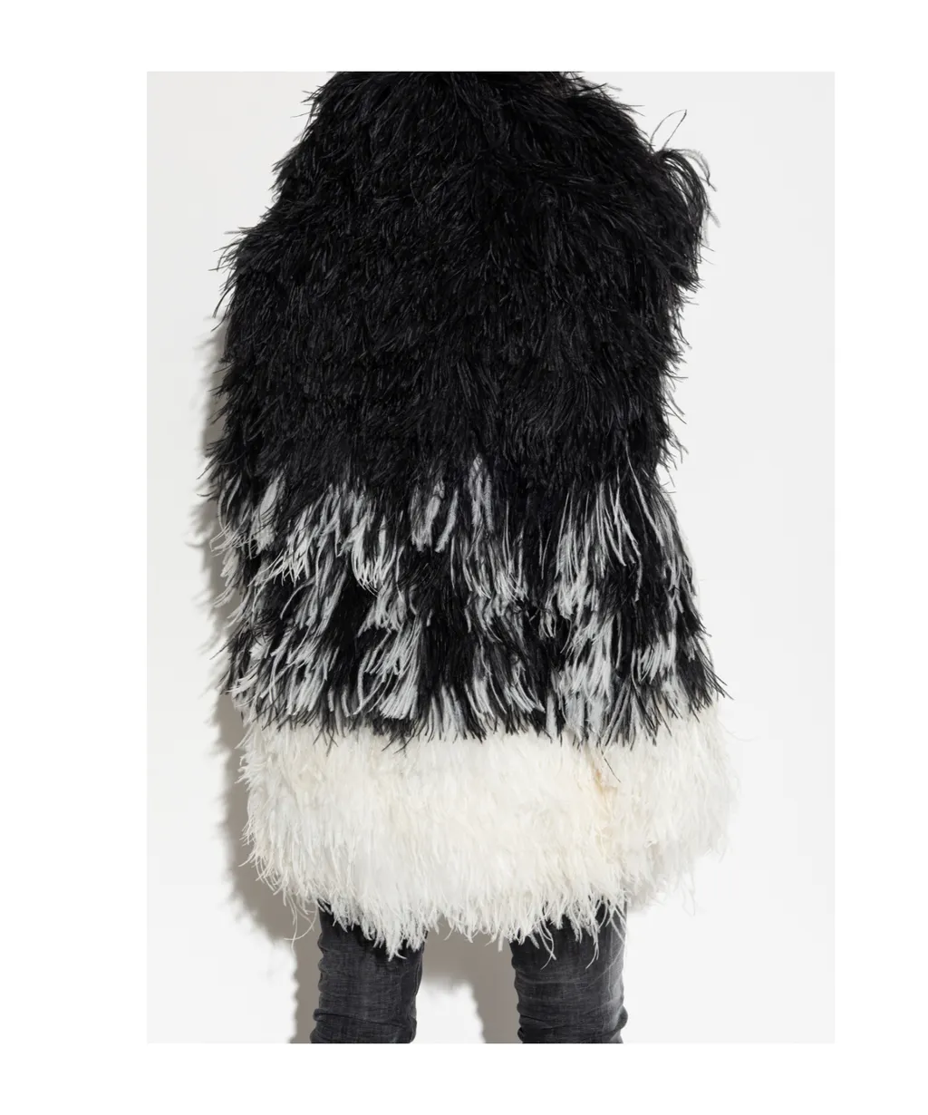 Feather-Trimmed Jacket