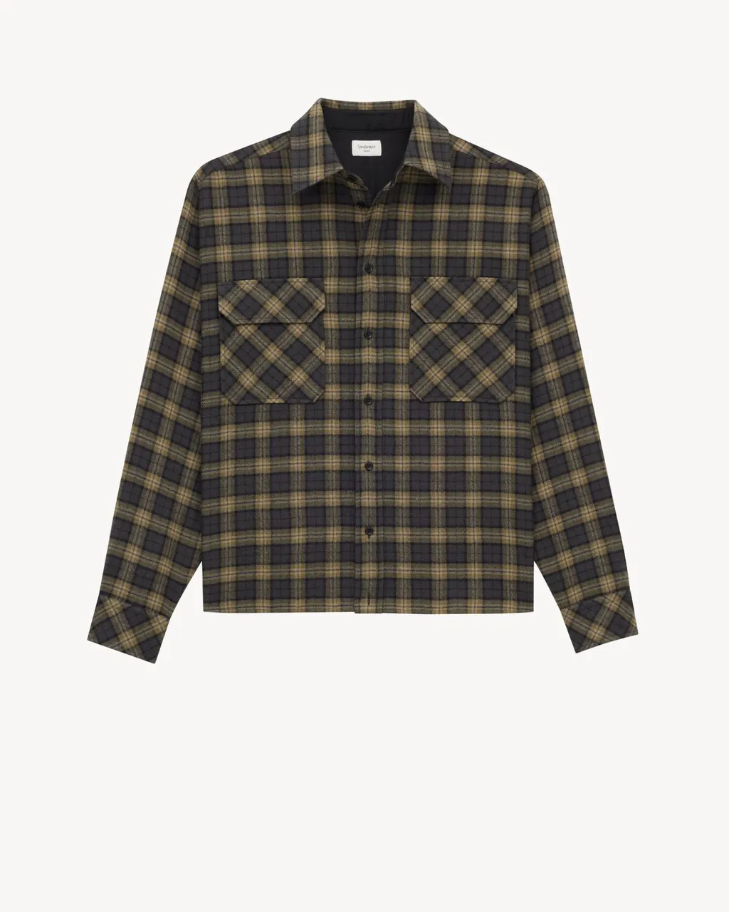 Saint Laurent Embroidered Checked Overshirt