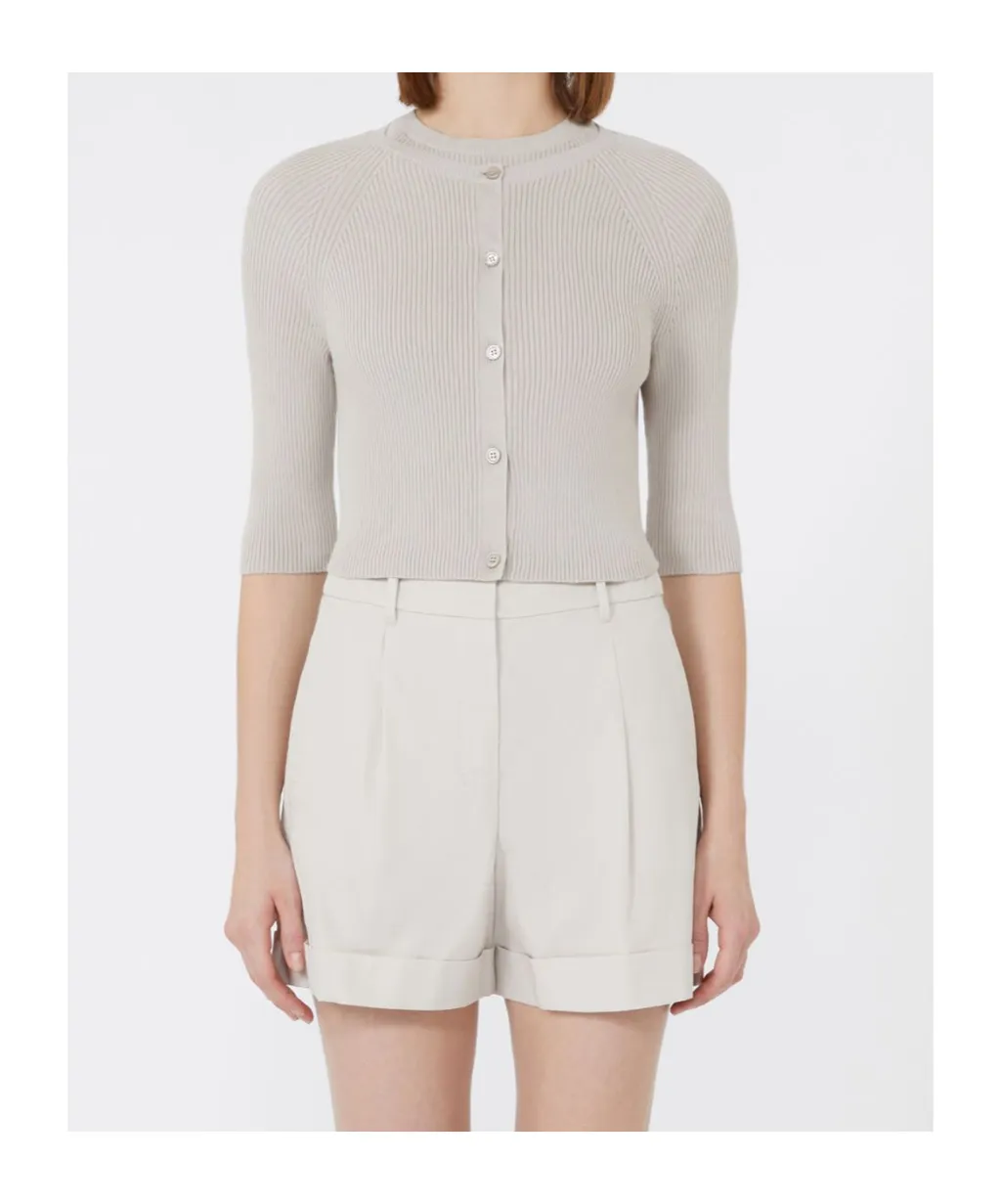 Cropped Cotton Cardigan