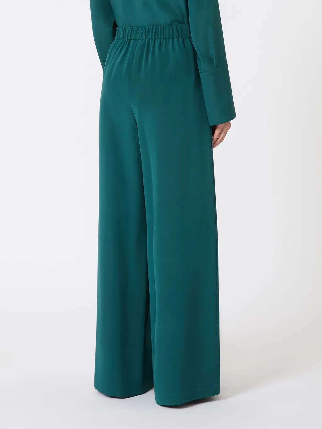 Comfortable Trousers In Stretch Crpe De Chine