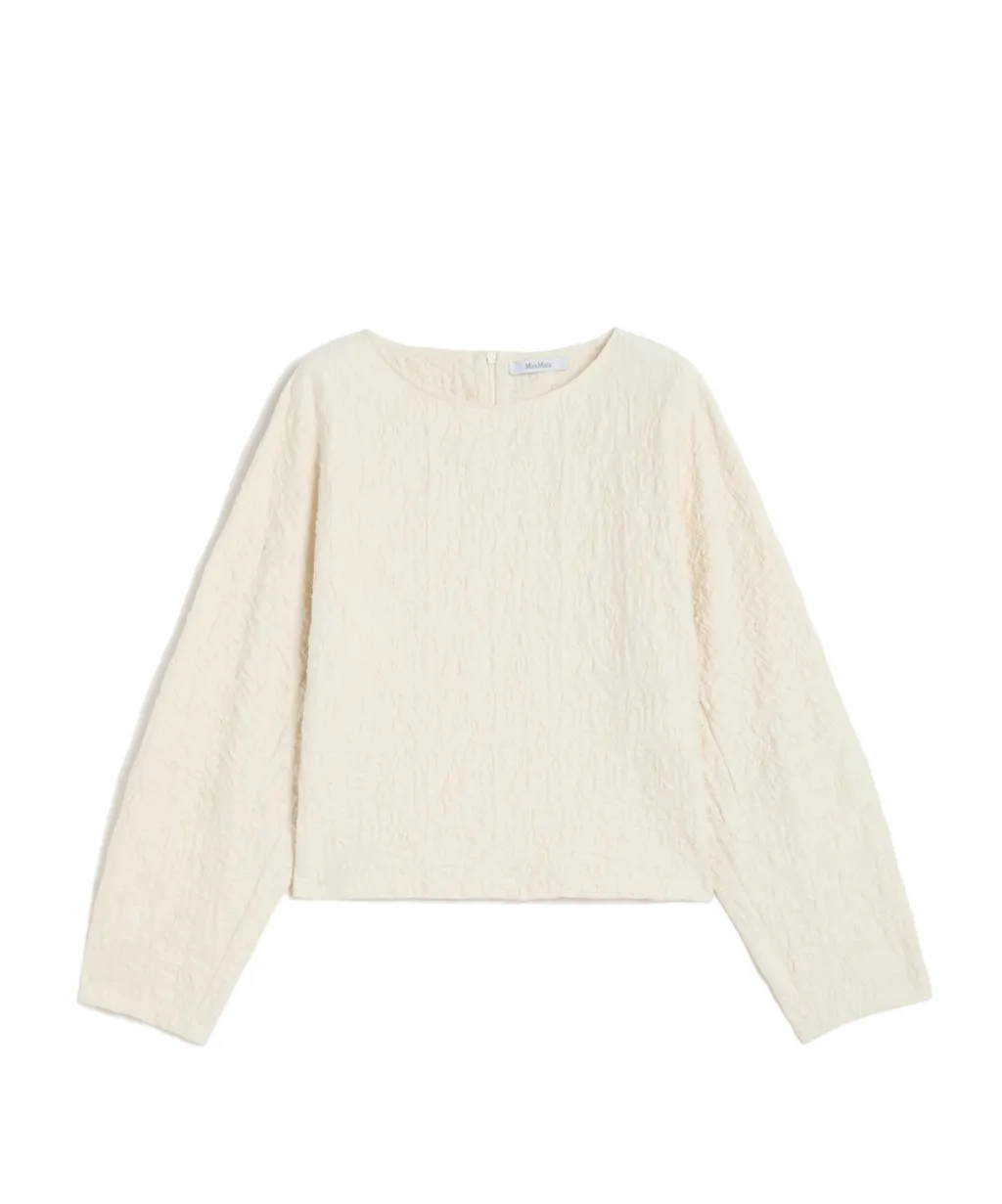 Jersey Crew-Neck Blouse