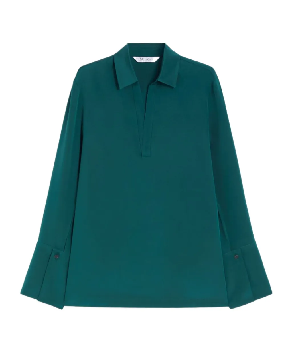 Stretch Silk Cady Blouse