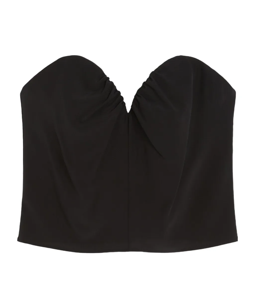 Silk Crepe De Chine Corset Top