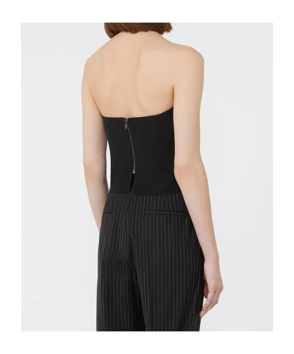Silk Crepe De Chine Corset Top