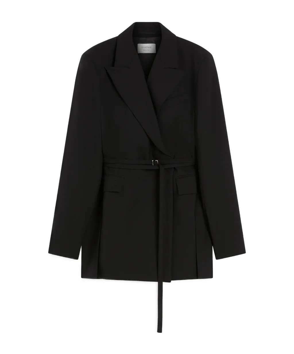 Long Double-Breasted Blazer