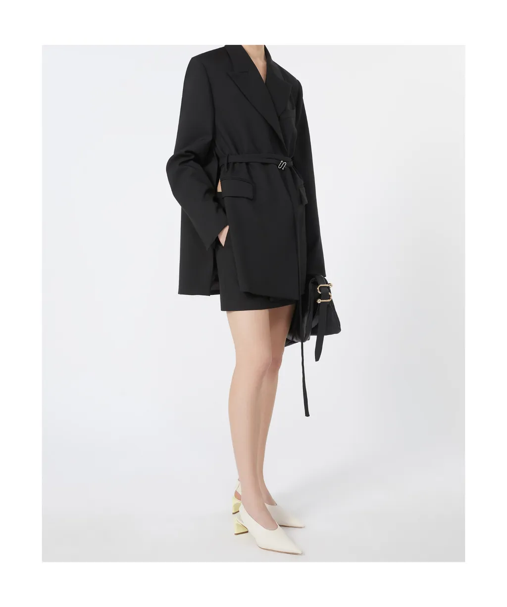 Long Double-Breasted Blazer