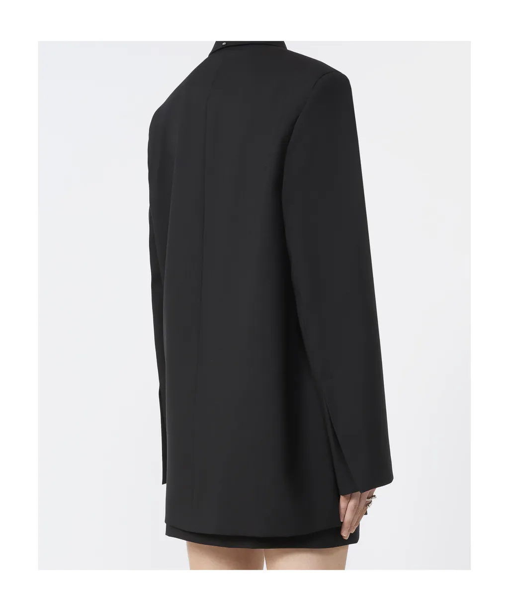 Long Double-Breasted Blazer