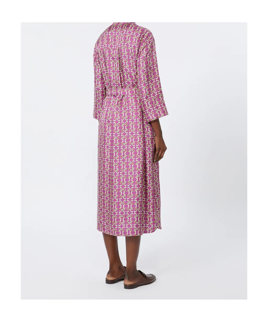 Printed Silk Twill Caftan