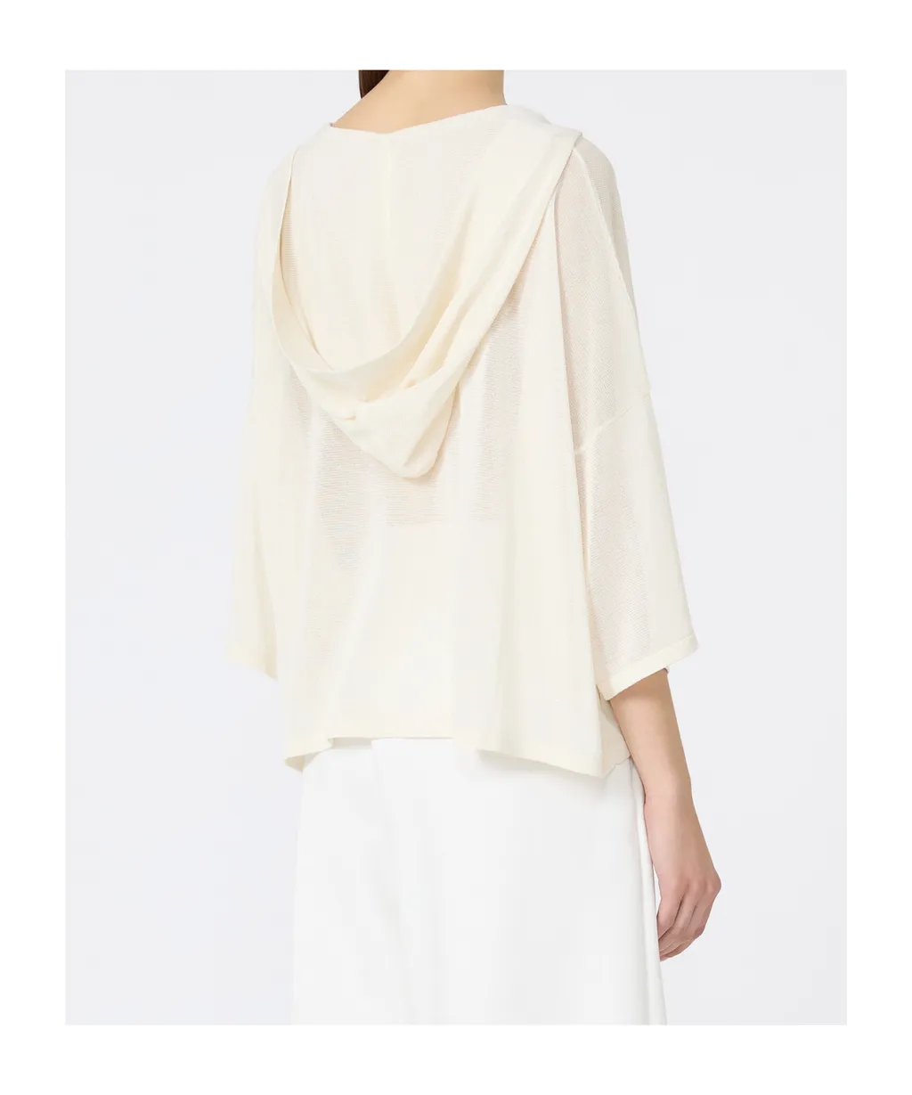 Loose Cotton And Viscose Jumper