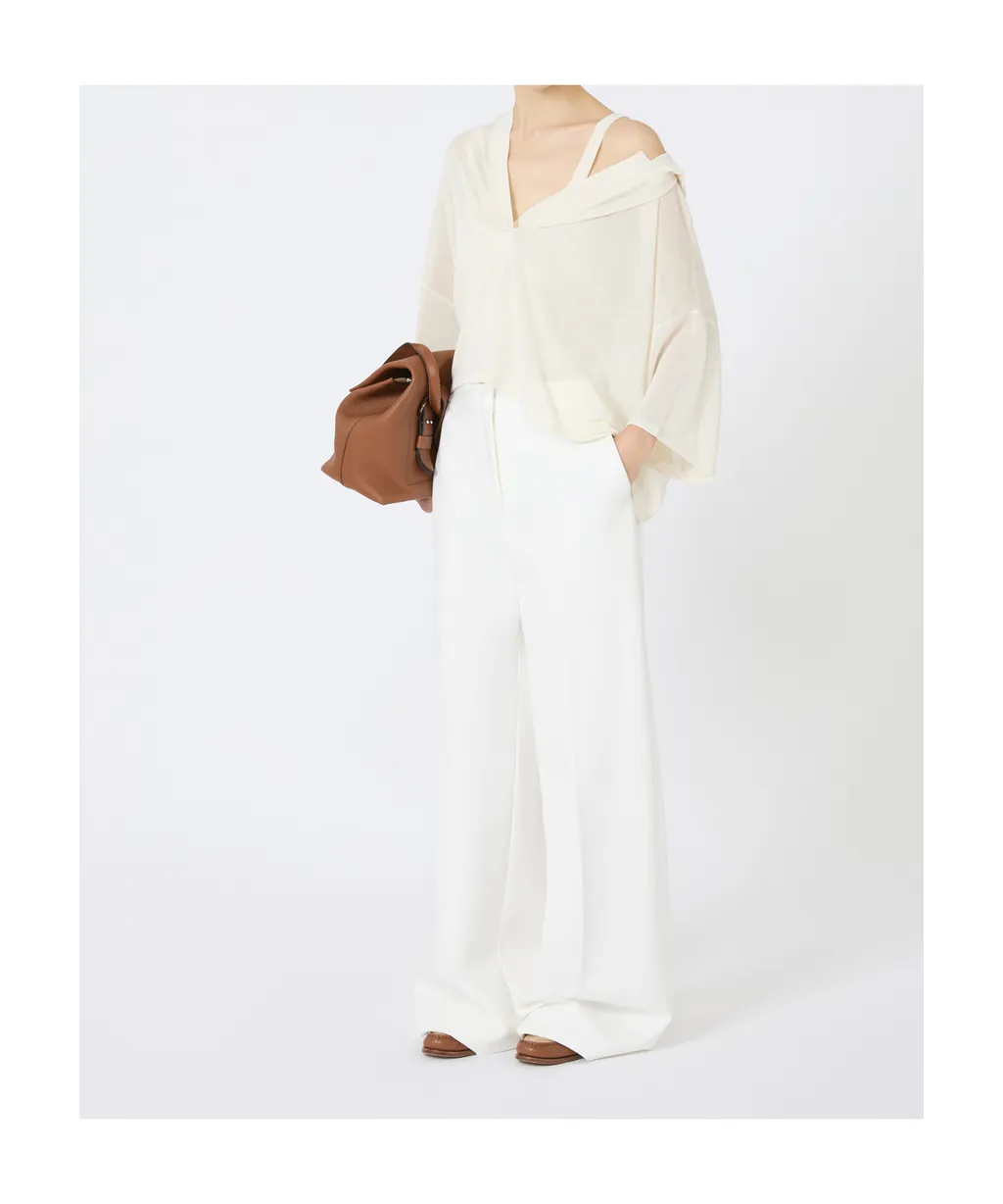 Loose Cotton And Viscose Jumper