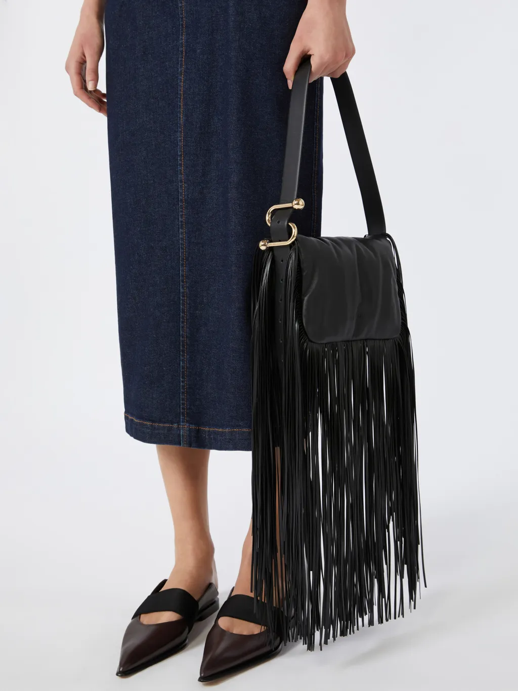 Mini Soffy Bag In Nappa With Fringes