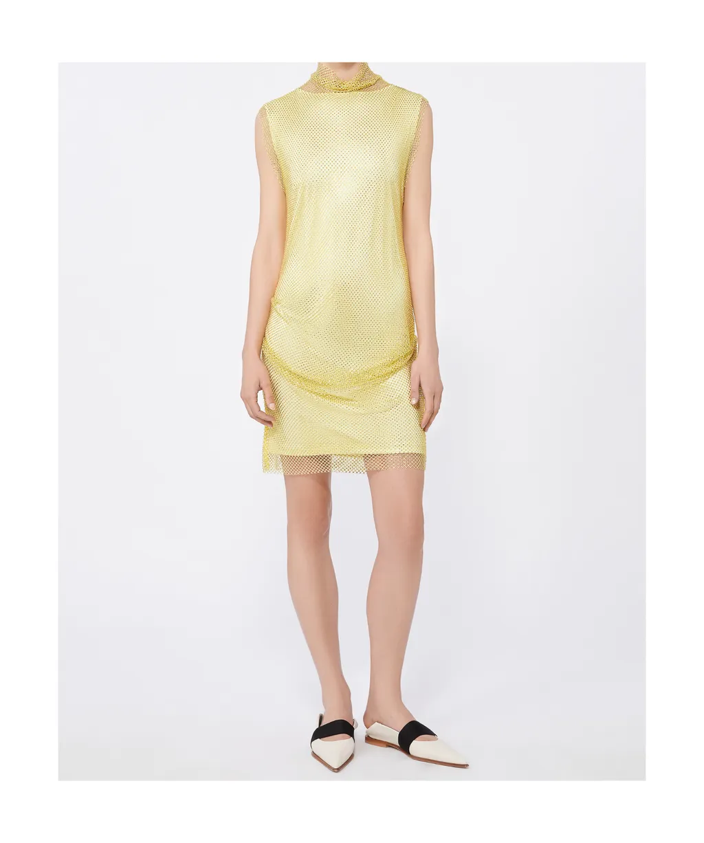 Sleeveless Dress With Rhinestones