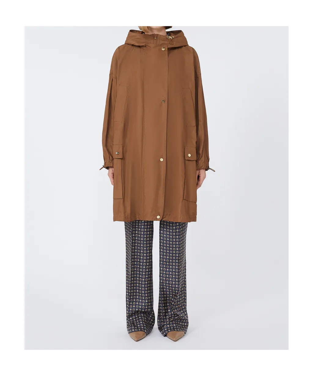 Cotton-Blend Faille Parka