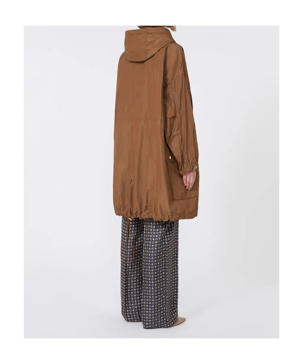 Cotton-Blend Faille Parka