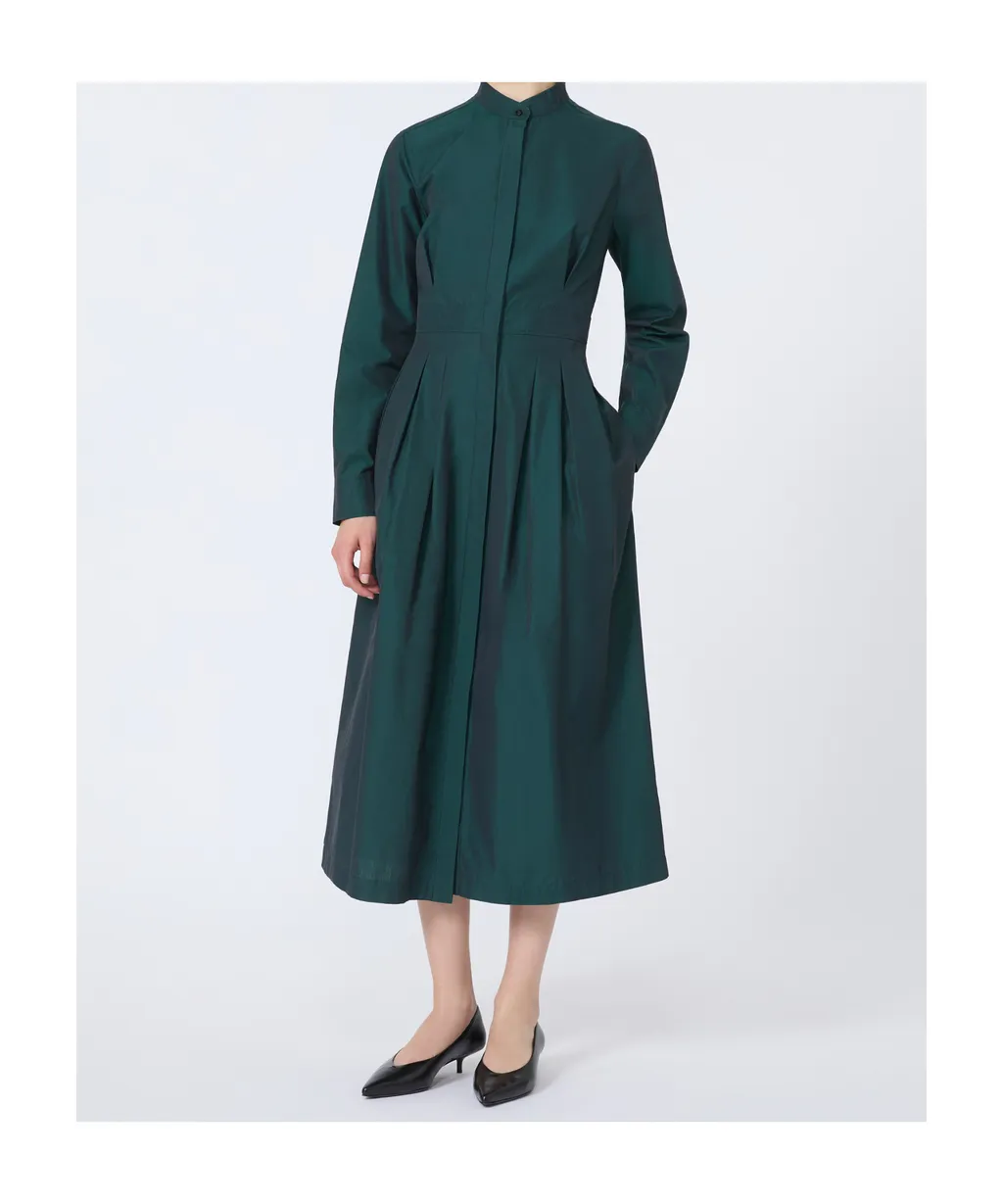 Taffeta Shirt Dress