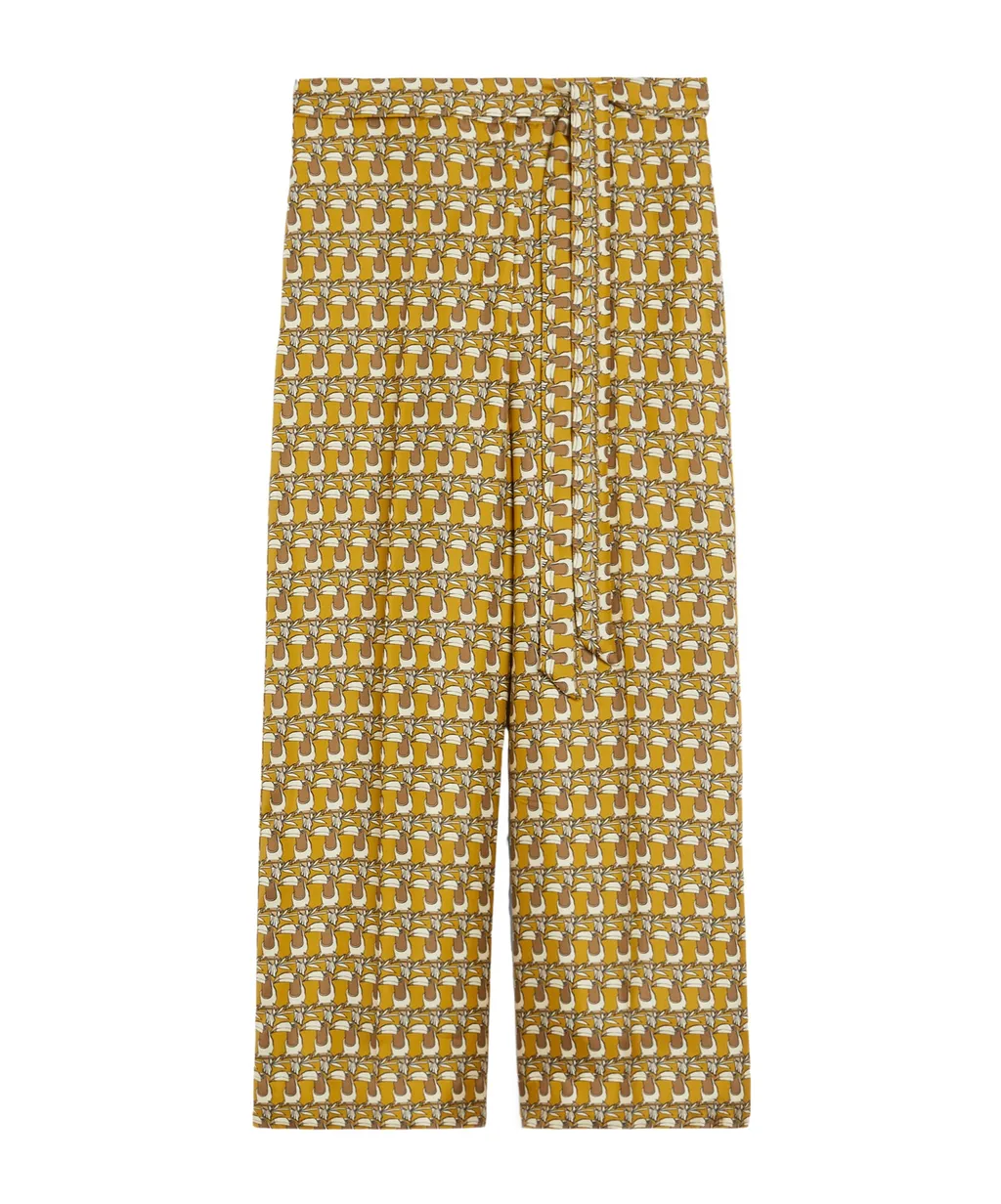Printed Silk Trousers