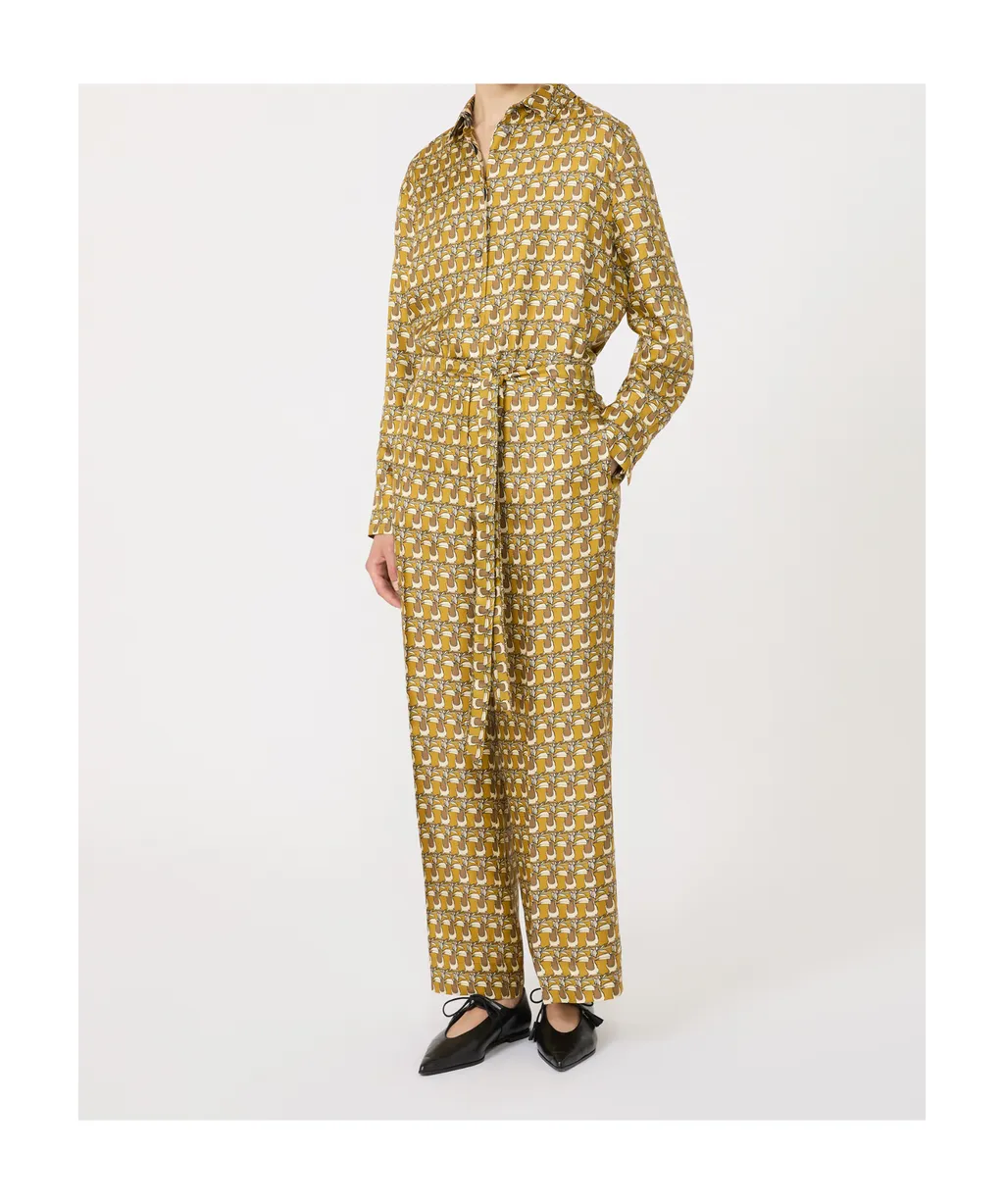 Printed Silk Trousers