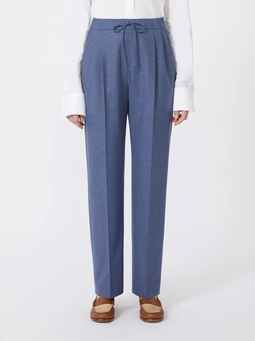 Belted Cashmere Trousers