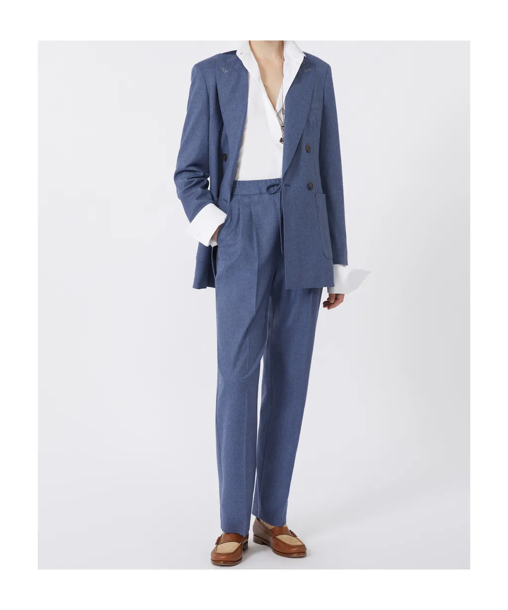 Belted Cashmere Trousers