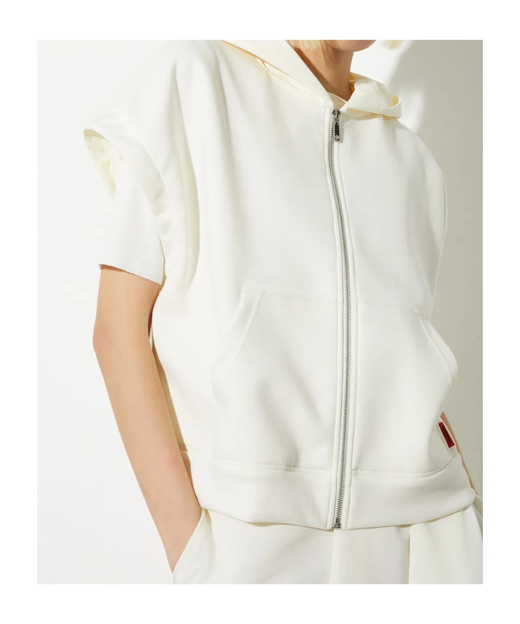 Jersey And Nylon Bomber Jacket