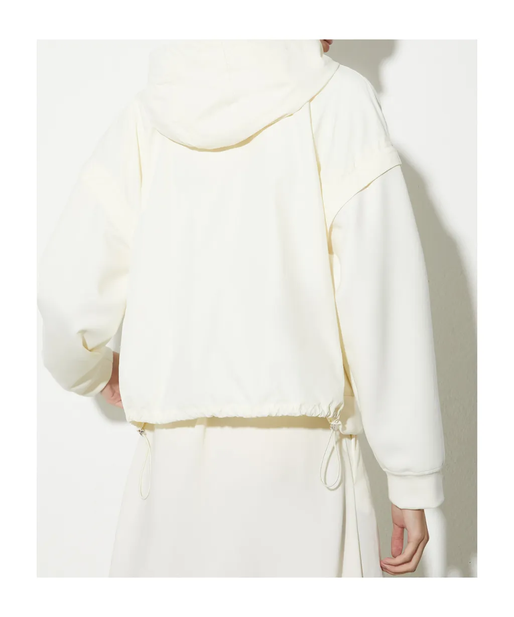 Jersey And Nylon Bomber Jacket