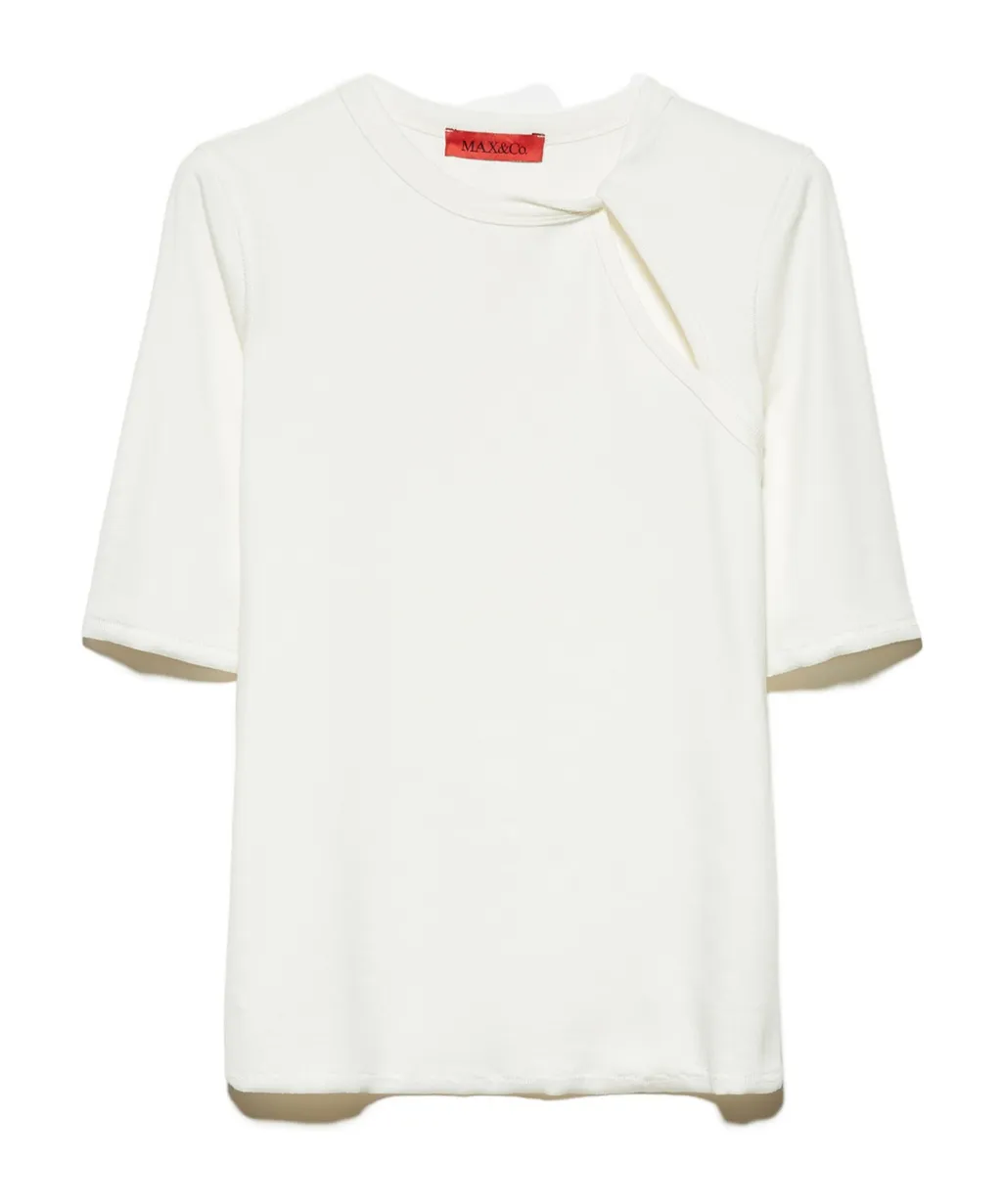Ribbed Cut-Out T-Shirt