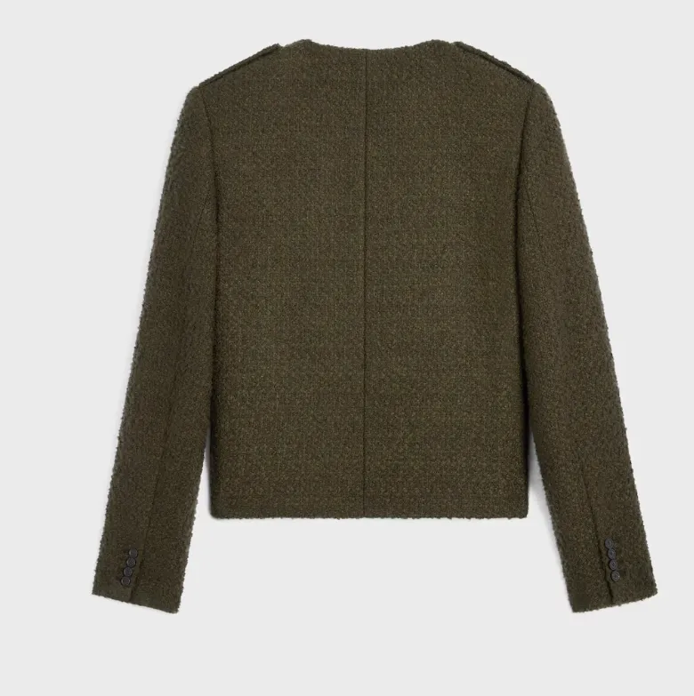 Chasseur Jacket In Cashmere Bouclette Natte