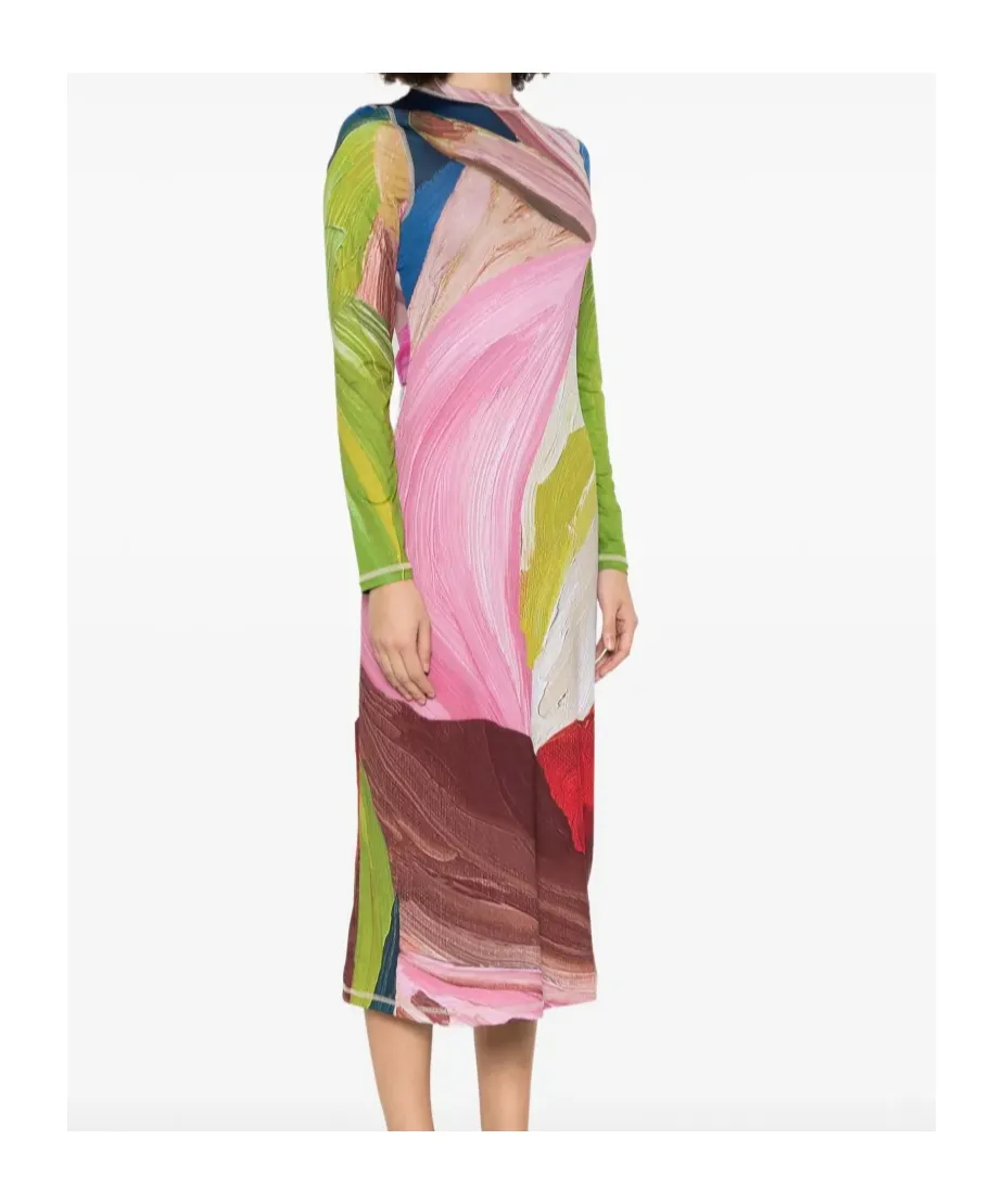 Long-Sleeve Midi Dress