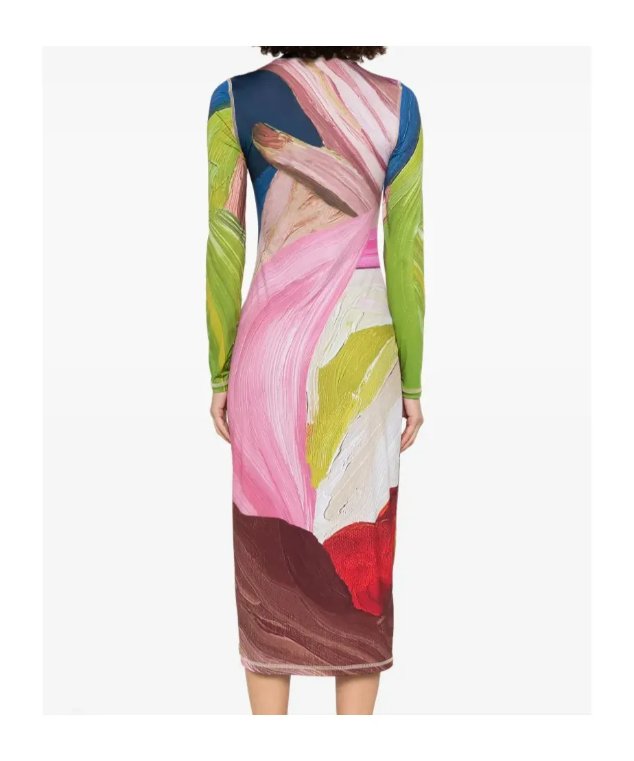 Long-Sleeve Midi Dress
