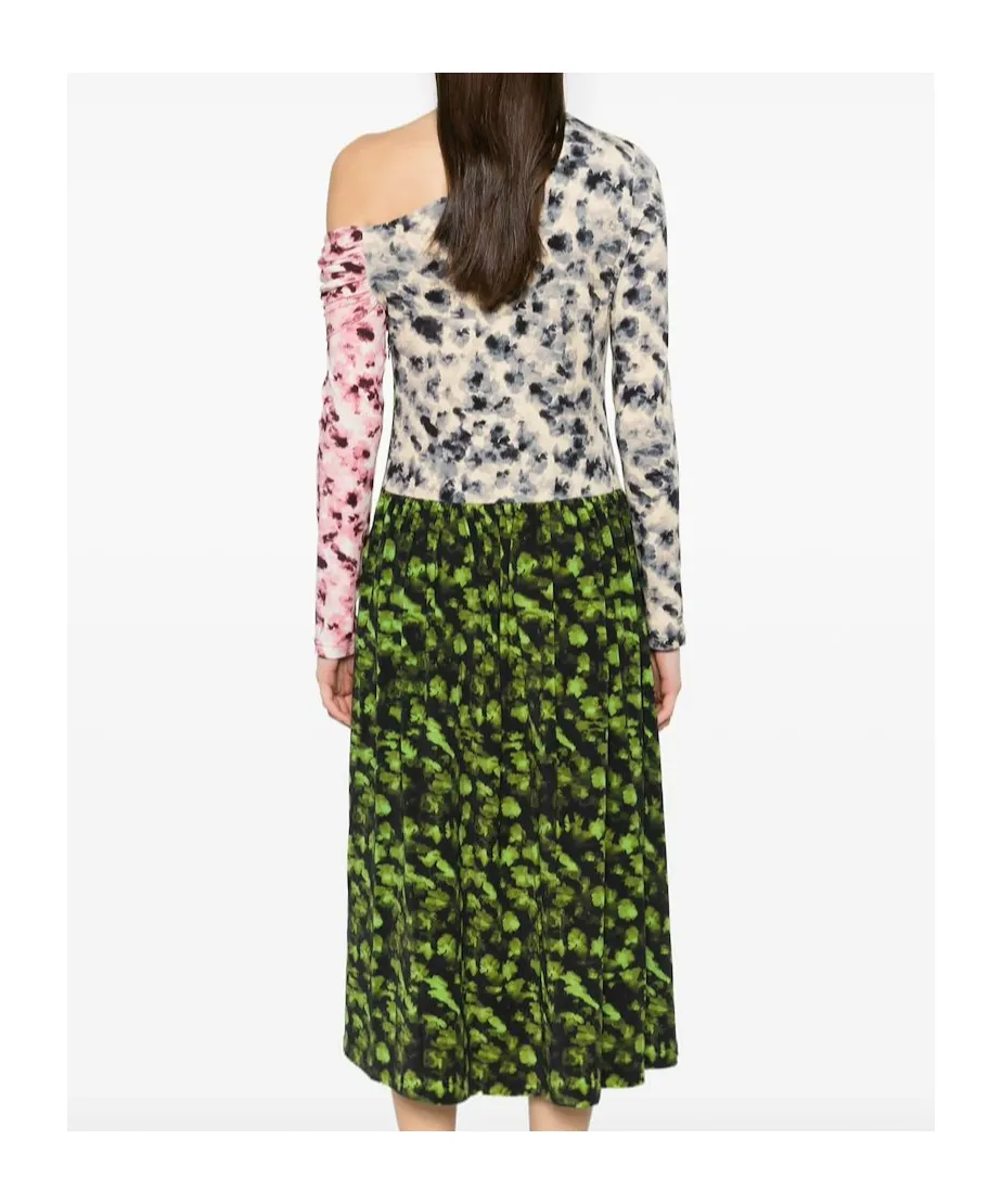 One Shoulder Print Dress