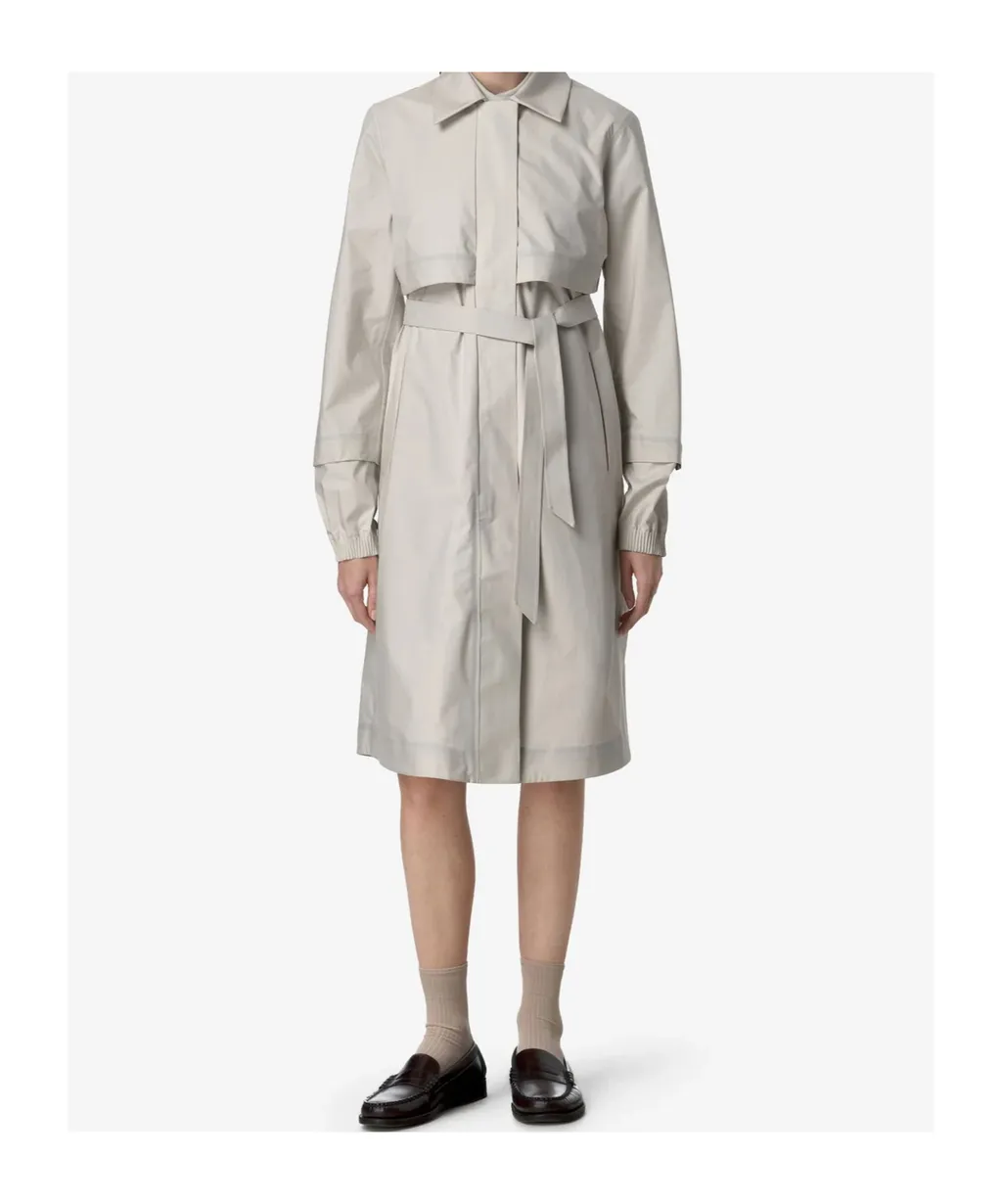 Long Sleeve Snap Button Trench Coat