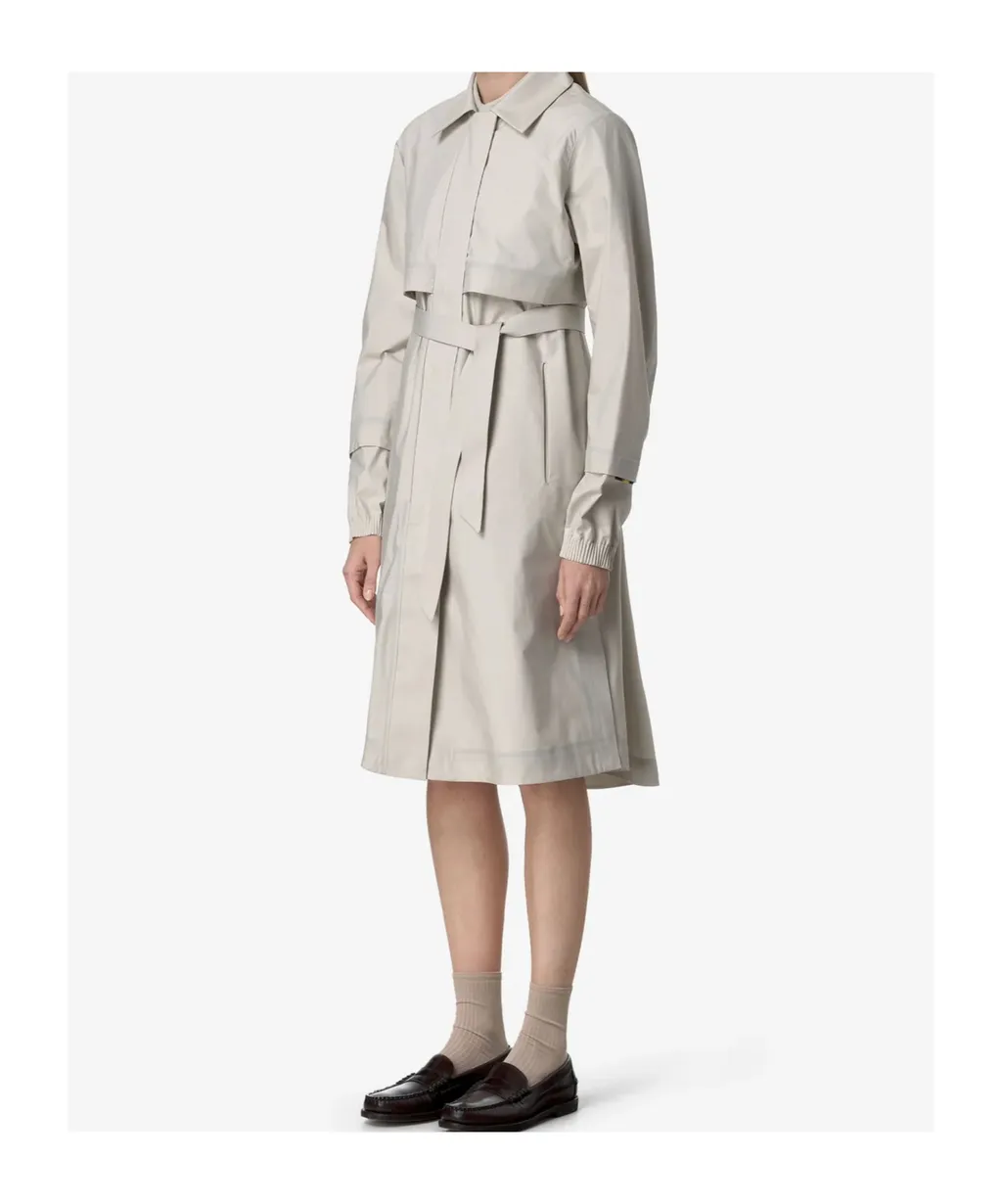 Long Sleeve Snap Button Trench Coat