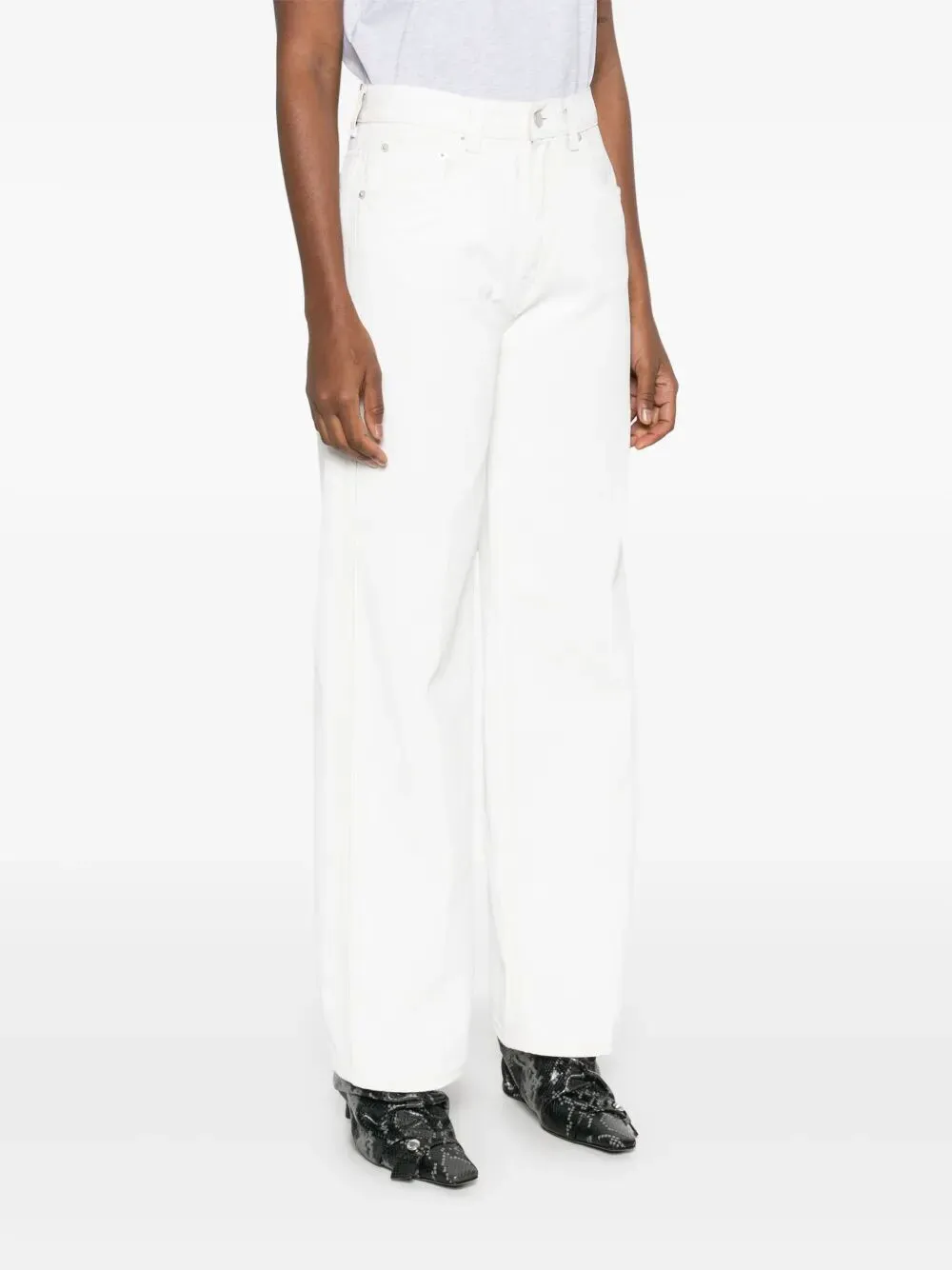 Denim Trousers With Belt Loops