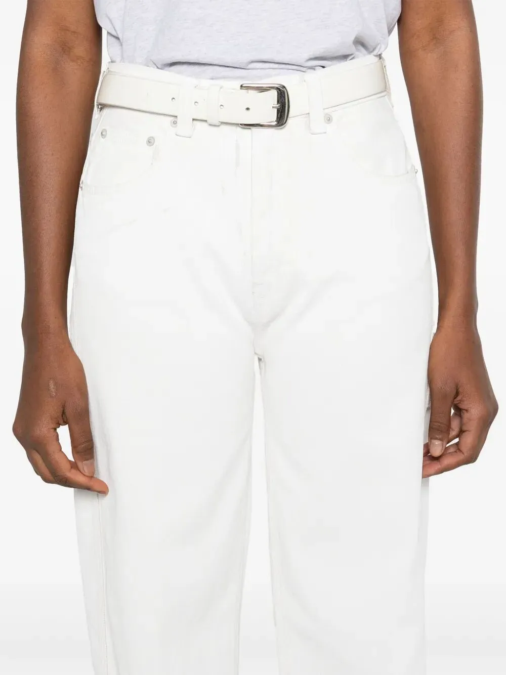 Denim Trousers With Belt Loops