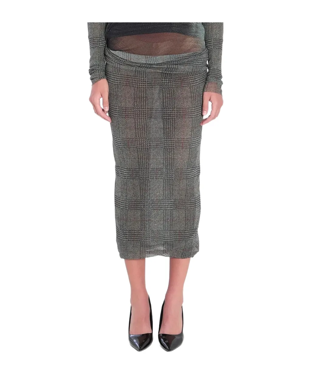 Houndstooth Strapless Mini Dress