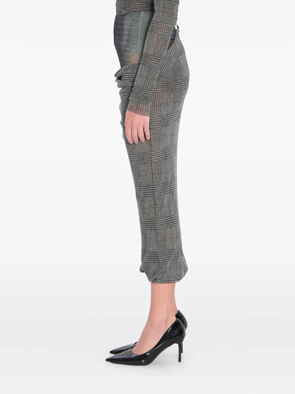 Houndstooth Strapless Mini Dress