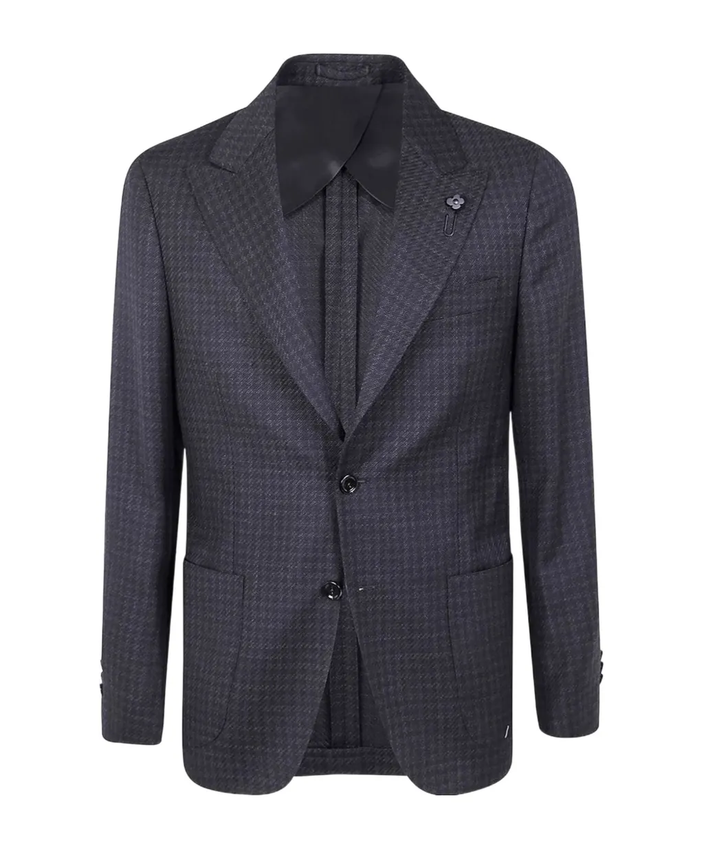 Houndstooth-Pattern Blazer