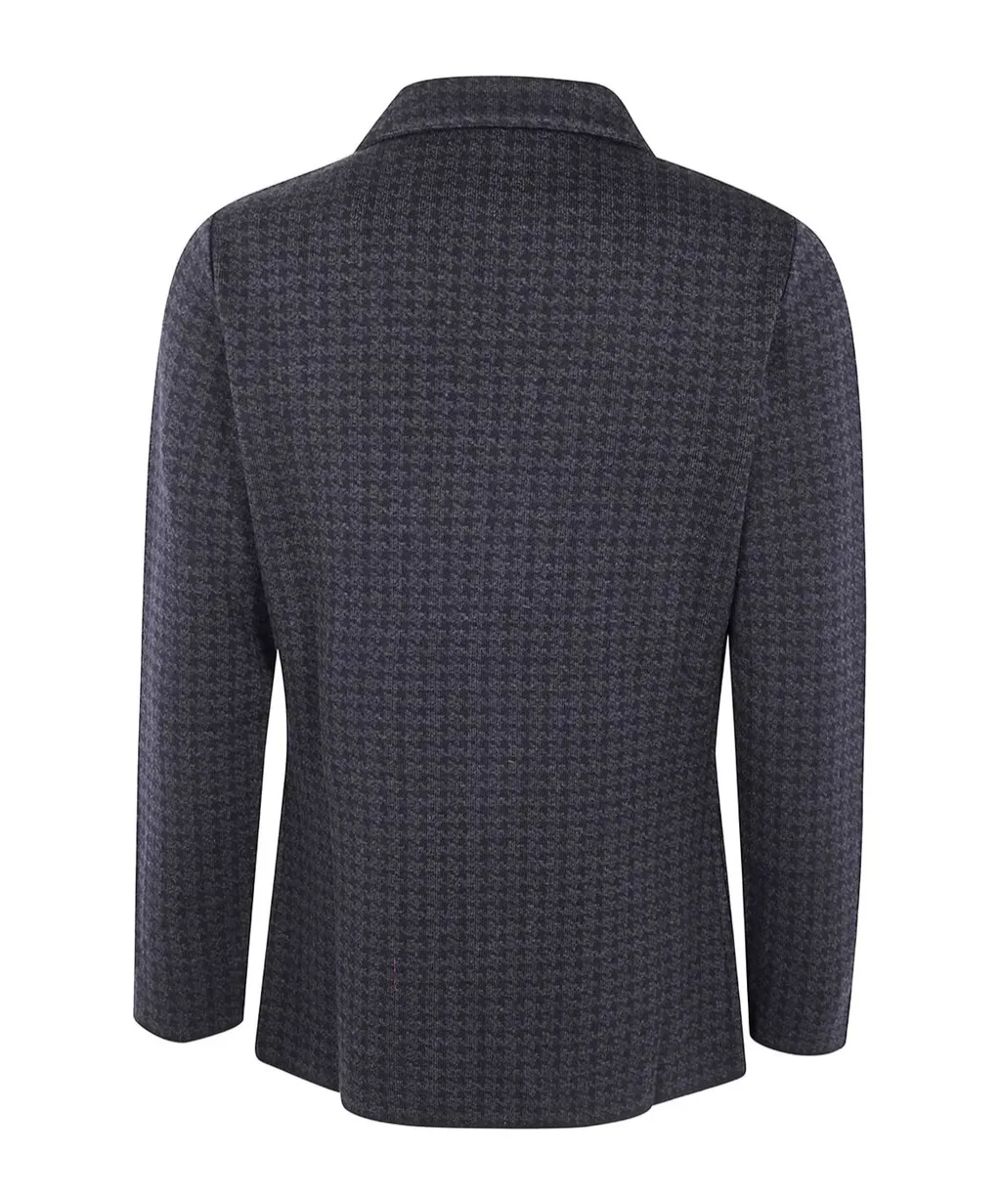 Houndstooth Three-Button Jacket