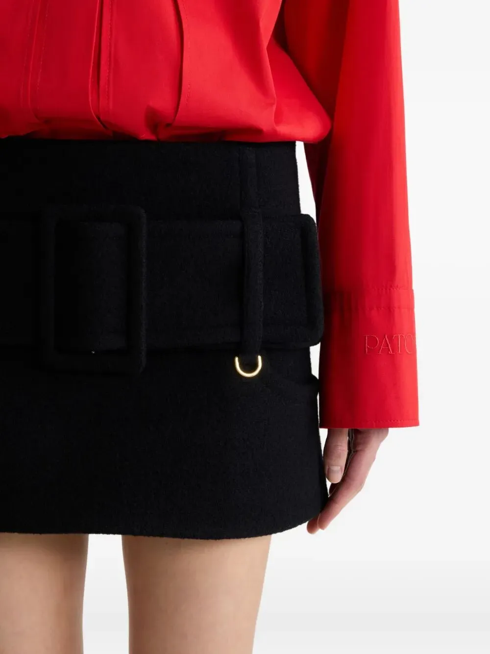 Patou Belted Mini Skirt